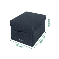 Abbildung von Leitz 61460089, Aufbewahrungsbox, Blau, Rechteckig, Stoff, Monochromatisch, Stoff