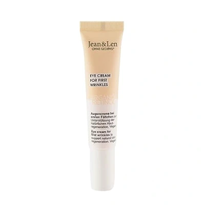 Abbildung von Jean &amp; Len Regenerierende Augencreme Arganöl Retinol, bei ersten Fältchen, schützt vor Zeichen der Hautalterung, kräftigt die empfindliche Augenpartie, ohne Parabene Silikone, vegan, 15 ml