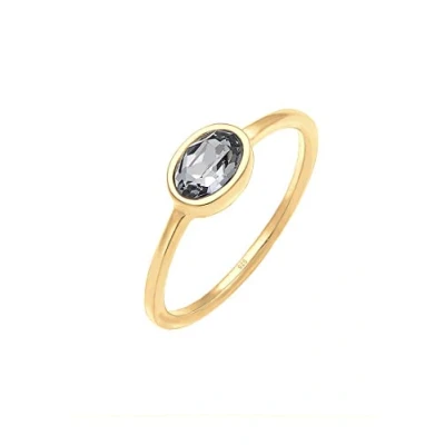 Abbildung von Elli Ring Damen mit Kristalle in 925 Sterling Silber vergoldet
