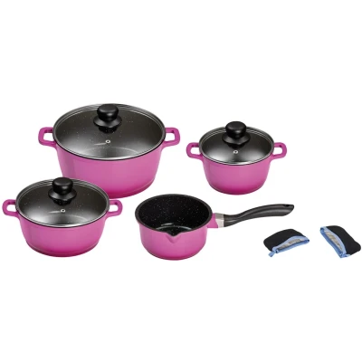 Abbildung von KING Topf Set, Aluminiumguss, (Set, 7 tlg., je 1 Kochtopf Ø 16/20/24 cm, 1x Stielkasserolle 16 cm), Induktion