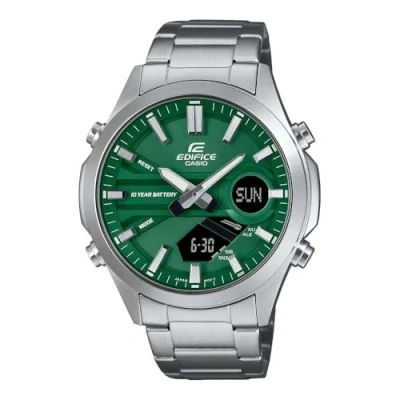 Abbildung von CASIO Edifice Quarzuhr Chronograph Stahl/Grün