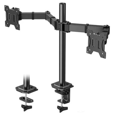 Abbildung von HUANUO Monitor Halterung 2 Monitore für 13 30 Zoll Bildschirme, Monitorhalterung Höhenverstellbar, Bildschirmhalterung Neigen Schwenken, 10 kg pro Arm, VESA 75/100