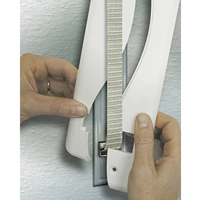 Abbildung von 10er Set Schellenberg 53503 Abdeckplatte DUO Lochabstand 10,5 cm für Unterputz Gurtwickler, System Maxi: 23 mm Gurtbreite, einfache Montage ohne Ausbau des Rolladen Gurtbandes