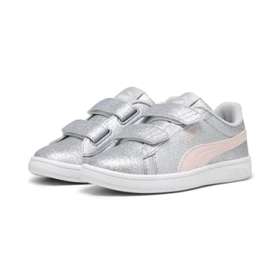 Abbildung von Puma Smash 3.0 Glitz Glam Sneakers Kinder Schuhe Mit Plain Glacial Gray/Frosty Pink Größe: 34