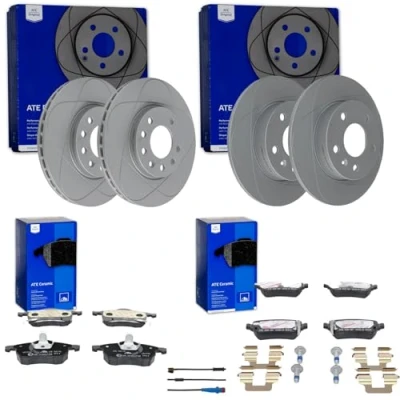 Abbildung von ATE PowerDisc Bremsscheiben + Beläge VA HA passend für Astra H B