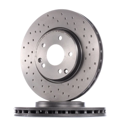 Abbildung von BREMBO XTRA LINE 09.8304.2X Bremsscheibe 300 28 5 gelocht/innenbel. beschichtet hochgekohlt mit Schrauben MERCEDES BENZ: CLK Cabrio, Coupe
