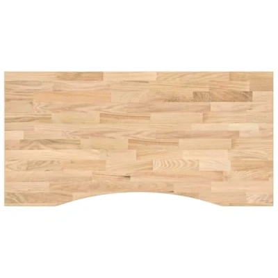 Abbildung von vidaXL Schreibtischplatte Unbehandelt 100x50x2,5 cm Massivholz Eiche