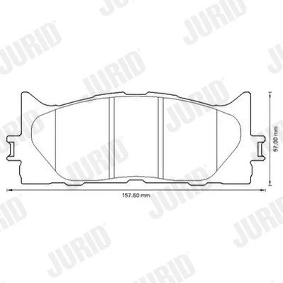 Abbildung von JURID 572651J Bremsbelagsatz nicht für Verschleißwarnanzeiger vorbereitet TOYOTA: Camry VI Limousine, VII Avalon Limousine