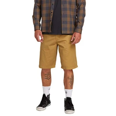 Abbildung von Volcom Frickin Modern Herren Shorts Gr. S, Dunkles kaki