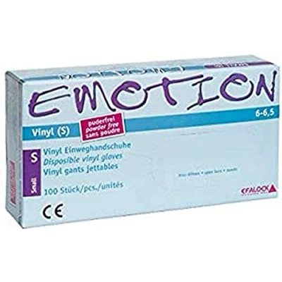 Abbildung von Efalock Professional Emotion Vinyl Handschuhe Größe S puderfrei, 1er Pack, (1x 100 Stück)