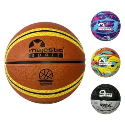Abbildung von Majestic Sport Basketbälle für Kinder, Jugendliche and Erwachsen größe 5, Basketball Outdoor Indoor, Theone Orange