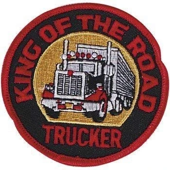 Abbildung von Aufnäher Aufbügler Patches Applikation King of the Road Trucker 04292 Gr. ca. 8cm