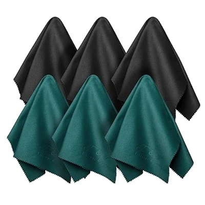 Abbildung von Edison &amp; King Brillenputztücher, Mikrofasertücher, Multipack Mikrofasertuch (Microfaser, 20x20 cm, 6er Pack, Optikerqualität)