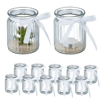 Abbildung von relaxdays Windlicht Transparentes im 12er Set