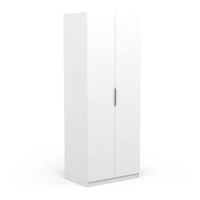 Abbildung von Demeyere Armoire Avec Penderie 2 Portes 1 Niche Moderne Coloris Blanc Mat 79,4 x 51,1 203 cm