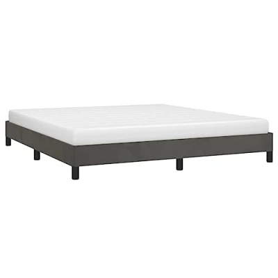 Abbildung von vidaXL Polsterbett, Bett Bettgestell mit Lattenrost, Schlafzimmerbett Doppelbett Stützbeinen, Bettrahmen Schlafzimmermöbel, Dunkelgrau 180x200cm Samt