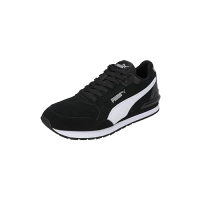 Abbildung von Puma ST Runner Sneaker low Black white silver, Größe: 37, silver Leder/synthetik