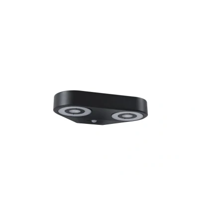 Abbildung von Paulmann LED Außen Wandleuchte &quot;Silma IP44 280x176mm 3000K 2x5,5 / 2x0,7W 2x600lm 230V Aluminium&quot;, 2 flammig, Bewegungsmelder Zweifacher Lichtaustritt