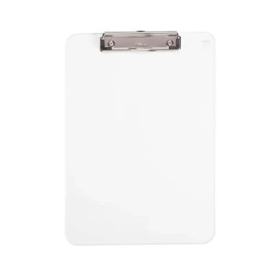 Abbildung von MAUL Klemmbrett A4 Schreibbrett aus Kunststoff im DIN Format Clipboard zum Aufhängen moderner Klemmer zur Aufbewahrung von Papier für Büro, Küche und Werkstatt Glasklar
