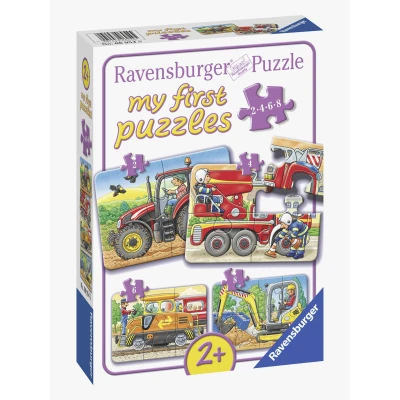 Abbildung von Ravensburger Puzzle Fahrzeuge 2, 4, 6 &amp; 8 Teile