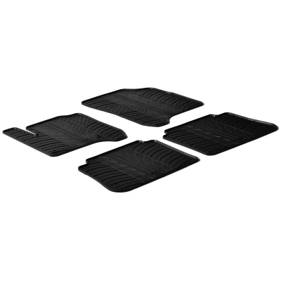 Abbildung von Gledring 0122 Fußmattensatz Gummi vorne und hinten 4 schwarz 750mm 550mm CITROËN: C3 Picasso