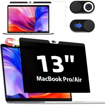 Abbildung von IPROKKO Magnetischer Blickschutzfilter für MacBook Pro 13 Zoll (2016 2022,M1,M2)&amp;MacBook Air (2018 2021,M1), Abnehmbar Anti Glare Blaulicht Mac 13,3 Laptop Sichtschutzfolie Sichtschutz