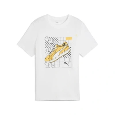 Abbildung von Puma Graphics T Shirt IV Teenager Für Herren Damen Kinder Mit Print White Größe: 13 14Y