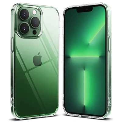 Abbildung von Ringke Fusion Kompatibel mit iPhone 13 Pro Max Hülle Transparent Dünn Weiche Silikon Rahmen Case Band Löcher Clear