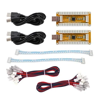 Abbildung von SJ@JX Arcade Game USB Encoder Zero Delay 2 Player Gamepad Button Joystick Controller for Nintendo Switch PC PS3 Raspberry Pi MAME