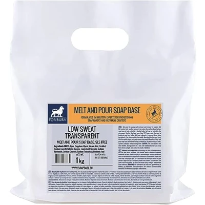 Abbildung von 1kg Glycerinseife Transparent Low Sweat, Rohseife Seifenbasis (SLS frei), Super Clear Melt and Pour soap Base SLS Free