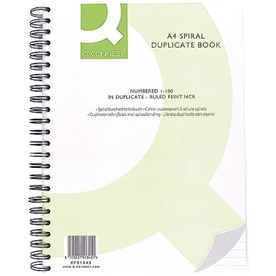 Abbildung von Q Connect Spiraldurchschreibebuch A4