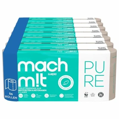 Abbildung von mach m!t Toilettenpapier PURE 3 lagig extra weich &amp; nachhaltig (56 St)