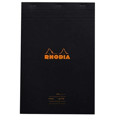 Abbildung von Rhodia 194009C Block Meeting No. 19 DIN A4+, mit Vordruck, Date/Notes/Action, 40 Blatt abrennbar, 80g, Schwarz, 1 Stück