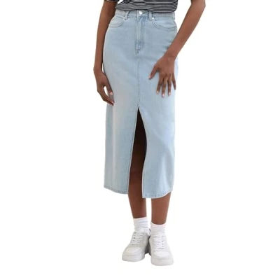 Abbildung von TOM Tailor denim Jeansrock, Damen, Größe: XS, Used light stone blue