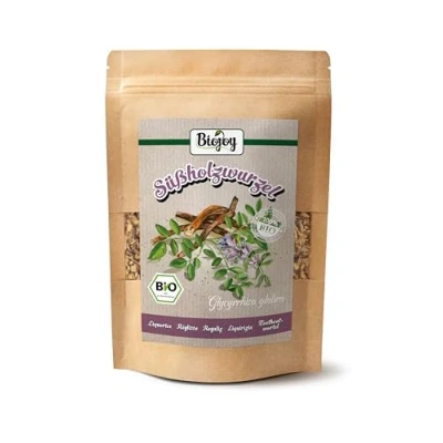 Abbildung von Biojoy BIO Süßholzwurzel (100 g), getrocknet und geschnitten, Süssholzwurzel Tee (Glycyrrhiza glabra)