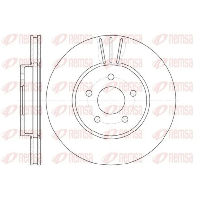 Abbildung von REMSA 6607.10 Bremsscheibe Vorderachse 300, 300 24 5 Belüftet FORD: MONDEO 3 Kombi, 3, Stufenheck, JAGUAR: X Type Limousine