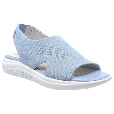 Abbildung von Geox Spherica Keilsandalette, Damen, Größe: 40, Light sky Schuhe