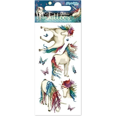 Abbildung von Tapirella Tattoo * LUNABELLE Einhorn vom Mauder Verlag 49030 Kindertattoo Kinder Geburtstag Mitgebsel Tiere Aufkleber