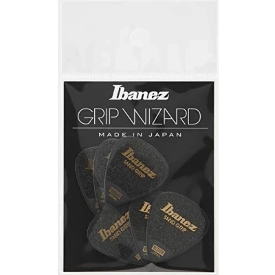 Abbildung von IBANEZ Grip Wizard Series Sand Flat Pick schwarz 6 Stück (PPA14MSG BK), 7.9 x 6.3 0.5 cm