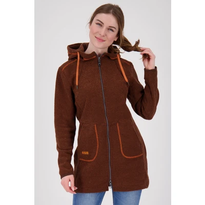Abbildung von DEPROC Active Strickmantel &quot;KENNEWICK II LONG&quot;, außergewöhnlicher Feinstrickmantel mit Kontrastdetails