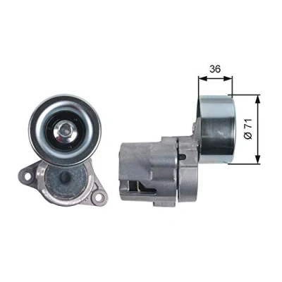 Abbildung von GATES T39133 Spannrolle FleetRunner Micro V Stretch Fit MAZDA: 5, 6 Sport Kombi,
