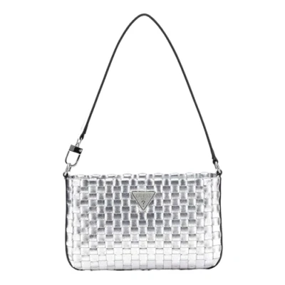 Abbildung von Guess Twiller MINI TOP ZIP Handtasche, Damen, Größe: One Size, Silver