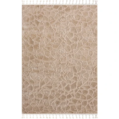 Abbildung von Home affaire Teppich &quot;&quot;Geron&quot; in Stein Optik,&quot;, rechteckig, dichte Qualität, Woll Look, Boho, mit Fransen, Scandi Look