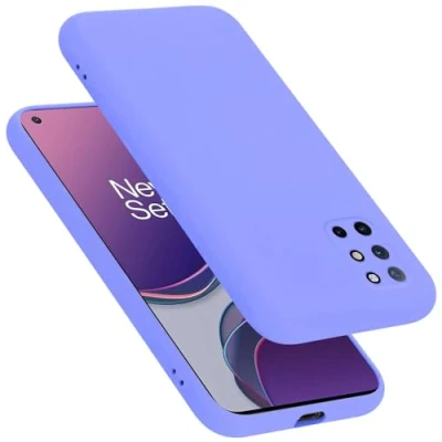 Abbildung von Cadorabo Hülle kompatibel mit OnePlus 8T Silikon Handyhülle für Case aus flüssigem Kratzfeste und stoßfeste dünne TPU Schutzhülle Liquid HELL LILA