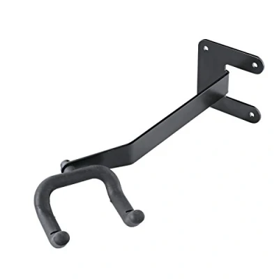 Abbildung von K&amp;M 16235 A+E Gitarren Wandhalterung Schwarz Querstrebe mit 30 Grad Winkel aus Stahl Gummierte Gabel