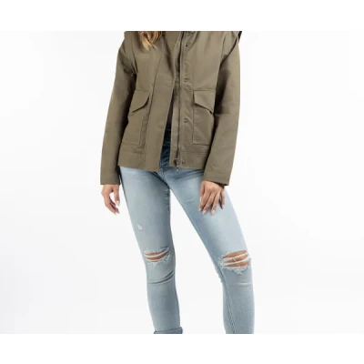 Abbildung von DREIMASTER Vintage Damen Übergangsjacke L / Dunkelmarine 100% Baumwolle