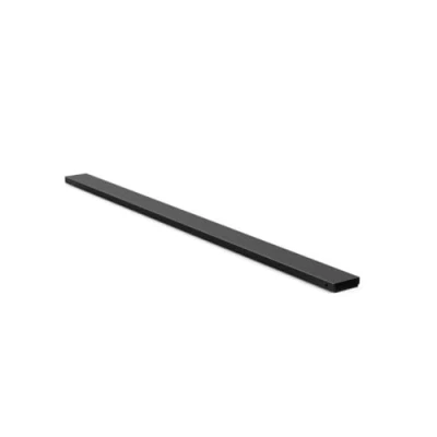 Abbildung von Kabelkanal mit magnetischer Kabelabdeckung für die Wand (für 5 Kabel, Kabelleiste ordentliches Kabelmanagement z.B. TV Kabelkanal, Kabelführung und Kabel verstecken in einem, Metall, 90cm) schwarz