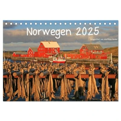 Abbildung von Norwegen 2025 (Tischkalender DIN A5 quer), CALVENDO Monatskalender