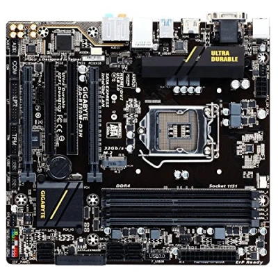Abbildung von GIGABYTE GA B150M D3H LGA1151 uATX 4x DDR4 PCI E Disp