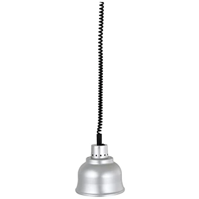 Abbildung von Saro 172 6010 Buffet Lampe, HENRY Lampe zur Wärme Erhaltung von Lebensmitteln und Speisen (Infrarot individuell höhenverstellbar, robustes Leichtmetall, beständiges Sprialkabel) silber ,